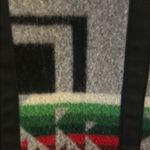 Justin Kraft Wool/Nylon Geometric/ Aztec Print Tote Bag Black Photo 2