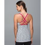 Lululemon NWOT Dancing Warrior Tank Silver Spoon Jewelled Magenta Size 8 Photo 1