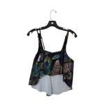 New Duostick XXL Swim Multicolor Tankini Tropical Feather Print Top Vacation Photo 4