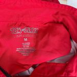 Tom & Jerry Nostalgia Vintage Pullover Windbreaker Collared Zip Jacket Medium Red Photo 5
