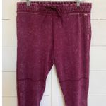 Victoria's Secret PINK Yoga Acid Wash Joggers Sweatpants Women's L Burgundy Purple Size L Photo 1