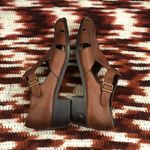 VTG Brown Leather woven Fisherman Pilgrim Sandals Maryjane loafers flats shoes #peasant #cottagecore #western #boho, #indie vintage Size 9 Photo 3