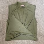 re:named  Light Green Twist Front Crop Tank Top Size S Photo 0