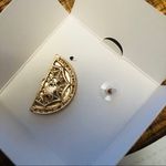 Betsey Johnson  Lemon Wedge Rhinestone Earrings Yellow Gold Tone NWT Photo 2