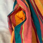 Farm Rio size XS Anthropologie rainbow Colorful Striped Midi Dress square pink Photo 10