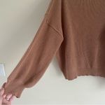 Pink Lily  tan ribbed sweater Photo 3