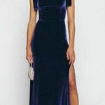 Reformation ๐๐ Westerly Velvet Maxi Dress ~ Danube Blue 12 NWT Photo 0