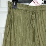 Roller Rabbit NEW Small Lurex Shadow Stripe Laina Short Olive Green Womens Photo 3