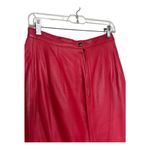 Maxima Red Leather Pencil Skirt for Cocktail Night Out Size 14 Size L Photo 4