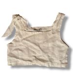 ZARA ‎ White Linen Crop Top Sz S Photo 1