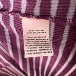Juicy Couture  Purple Henley M Striped Scoop Neck Knit Long Sleeve Casual Y2K Photo 3