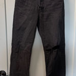 Levi's Wedgie Straight Jean Black High Waist Button Fly Distressed 26x28 Photo 0