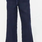 J.Crew Navy linen elastic waistband tapered pant 4 Blue Photo 0