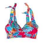 Sunsets Two Piece Red Floral Swimsuit w/Keyhole Removable Pads‎ Size 16 / DD Photo 3