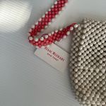 Isaac Mizrahi  White and Pink Heart Beaded Crossbody Bag Photo 4