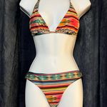 l*space L Women’s Skinnie Minnie 2 Piece Bikini Top Medium & Bottoms Large EUC Photo 0