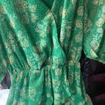 Sienna Sky  Green Tiered Wrap Midi Dress Photo 1
