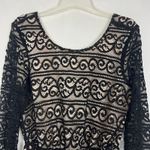 Storee Black Long Sleeve Lace Romper Size Large Photo 2