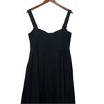 J.Crew NWT Sweetheart Tank Dress Black Women’s XL Poplin Midi A-Line Photo 6