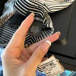 Vintage 90‘s gadzooks abstract asymmetric rave halter‎ neck crop top sz medium Black Photo 3