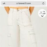 Forever 21 NWT  - Size Large - Stylish Cream Cargo Pants Photo 1