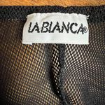 La Blanca  Swim Coverup Womens Large Black Mesh Netting Sleeveless Mini Sheer‎ L Photo 7