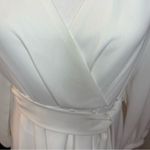 SheIn  Women’s Size XL Off White Solid Ruffle Boho Flowy Swing Mini Dress Photo 10