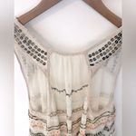 Free People  Mercury Sheer Beaded Embellished Blouse Small Tank Top Tiered Ruffle Photo 11