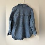 Terra & Sky  Denim Flannel Shacket Jean Jacket Hippie Boho Oversized Size 0X 14W Photo 5