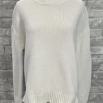 Everlane  White Crewneck Ribbed Knit Sweater Photo 0