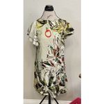 Ali Ro Womens Dress Sz 6 Green Floral Short Sleeve Garden Party Botanical Boho Photo 11