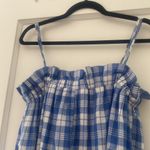 Very J  Blue and white plaid stripped dress Photo 7