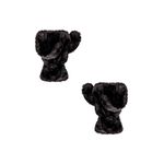 Apparis Coco Faux Fur Mittens in Noir One Size New Womens Gloves Black Photo 5