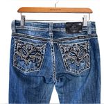Miss Me Denim Crystal Boot Cut Jeans 28 EUC Med Wash Low Rise Western JW5892B2U Photo 4