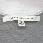 Max Studio  Slate Grey Light Yellow Stripe Sleeveless Scoop Smock Dress Small Photo 8