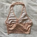 SheIn ditsy floral halter crop tank top pink Photo 2