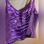 Purple Beaded Crop Top back cutouts side zip party event festival vintage Y2K 6 Photo 7