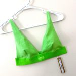 SKIMS  cotton rib plunge bralette in neon green size S Photo 8