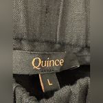 Quince  100% European Linen Black Pants Sz L Photo 3