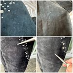 wilson's leather Maxima black suede flare pants with rhinestones swirl. Sz 6 Photo 9