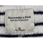 Abercrombie & Fitch  Soft AF White Black Stripe Sweatshirt V-Neck Sweater Size XL Photo 2