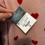 NWT Abbott Pink Heart Button Down Cardigan XS Oversized Valentine's Day Teacher Photo 5