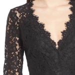 WAYF Dress Black Lace Long-Sleeve Say It Out Loud V Neck Mini Sz M EUC Nordstrom Photo 1
