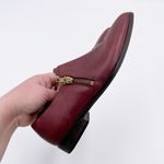 J.Crew  Double Zipper Burgundy Red Leather Pointed Toe Loafer Women's Size 6.5 Photo 10