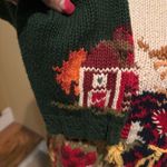 Tiara International Vintage Tiara Int'l Fall Sweater Medium Scarecrow Pumpkin Farm Knit Cottage Photo 6