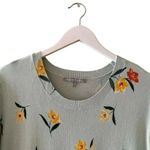 Anthropologie  Danielrainn Knit Top Blouse Crewneck Multicolor Floral Sz L #2256 Photo 1