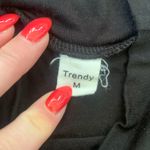 Mockneck Cropped Black Top Size M Photo 3