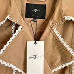 7 For All Mankind NWT Lace Trim Trench Coat Size M Photo 2