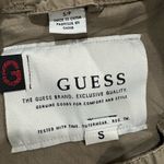 Guess Vintage Y2K 100% Cotton Bomber Lightweight Zip Tan Brown Jacket Size Small Photo 13