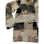 Susan Graver Jacket Blazer Size M Artsy Leaves Cabin Fall Brown Colorblock Photo 4